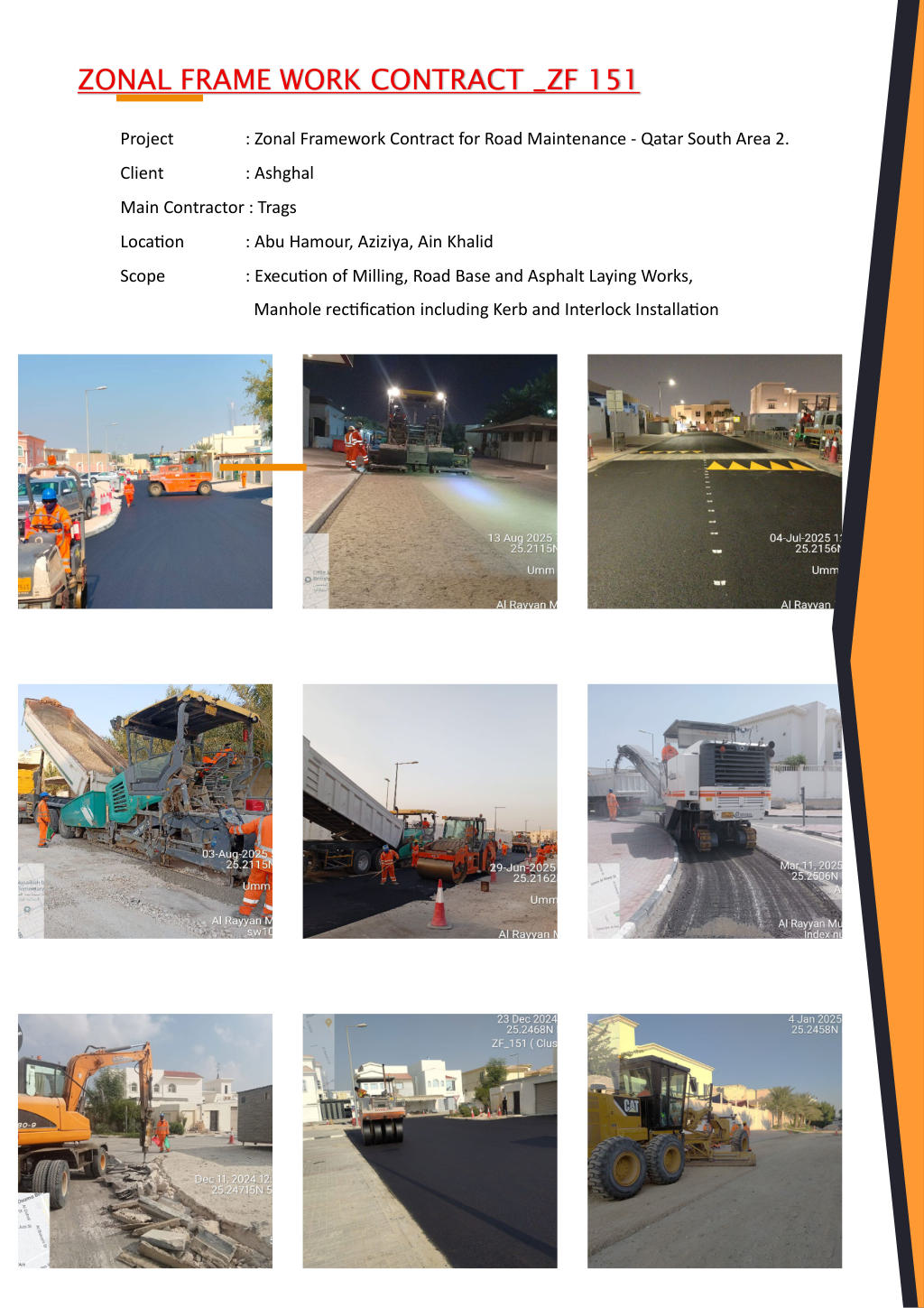 Zonal Framework Contract for Road Maintenance - Qatar South Area 2