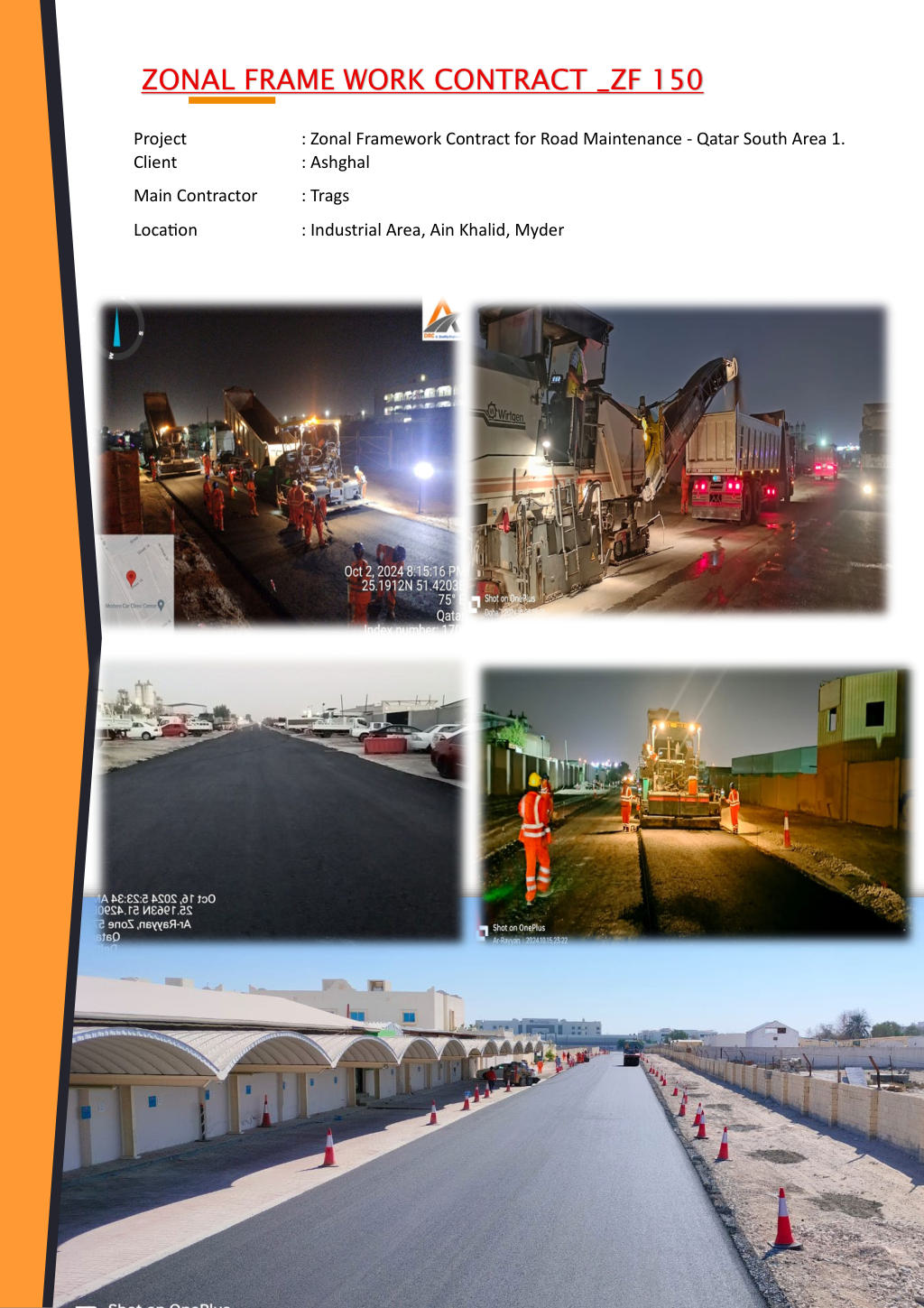 Zonal Framework Contract for Road Maintenance - Qatar South Area 1