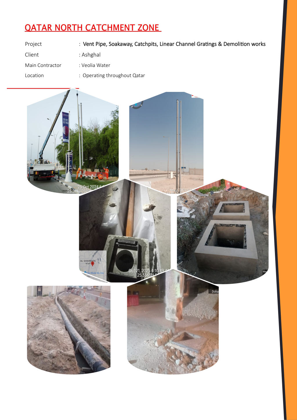 Vent Pipe, Soakaway, Catchpits, Linear Channel Gratings and Demolition Works