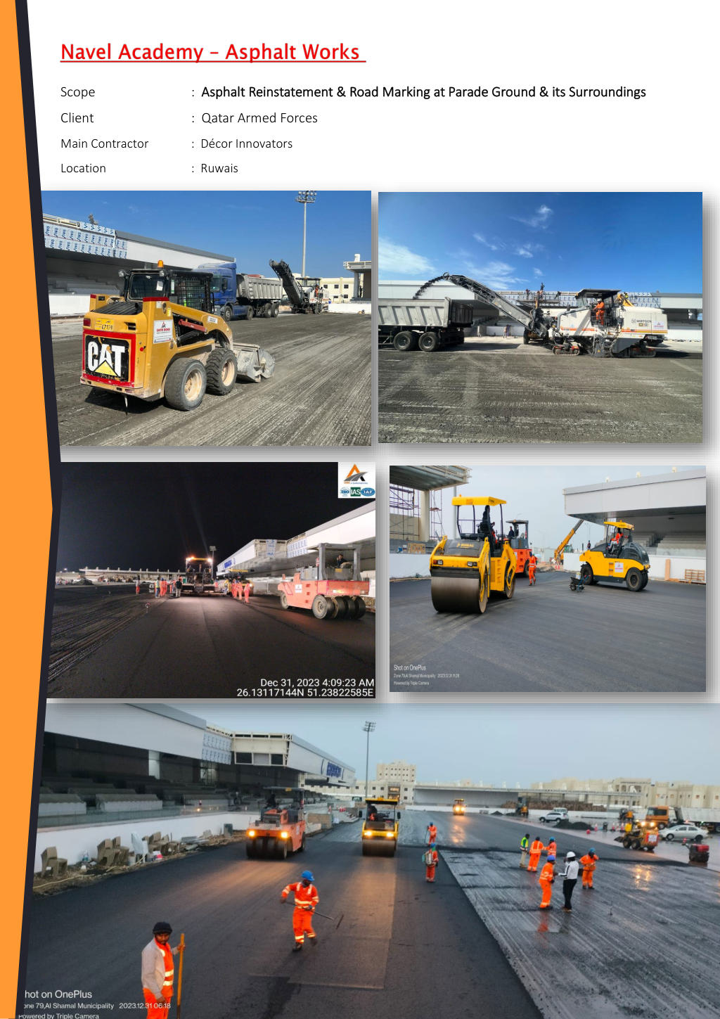 Asphalt Reinstatement and Road Marking at Parade Ground and Surroundings